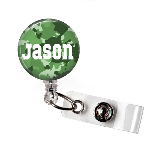 Green Camo | Badge Reel | P015 - Badges and Buttons Club