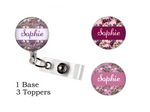 Interchangeable Bundle Set | Floral background dark | Badge Reel