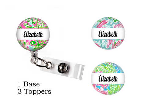 Interchangeable Bundle Set | Lily inspired background Set Two | Badge Reel