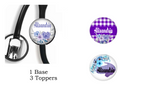 INTERCHANGEABLE BUNDLE SET | PURPLE FLORAL | STETHOSCOPE BASE