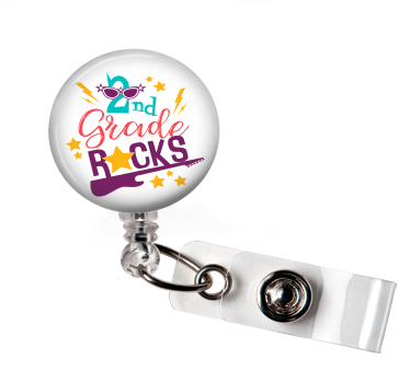 Badge Reel | 2nd Grade Rocks | N013 - Badges and Buttons Club