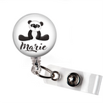 Personalized Panda Bear | Badge Reel | P032 | Badges and Buttons Club