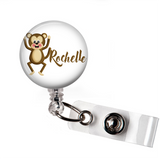 Personalized Monkey | Badge Reel | P036 | Badges and Buttons Club