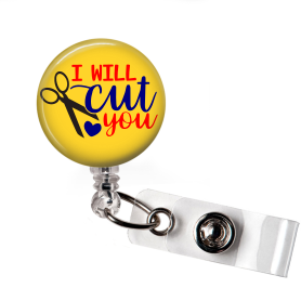 Hair hustler | Yellow Background | Badge Reel | NP009 - Badges and Buttons Club