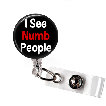 I see numb people | Badge Reel | N032 | Badges and Buttons Club