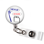 I hate my job - oh please | Dental Hygienist | Funny | Badge Reel | N033 | Badges and Buttons Club