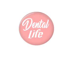 Button | Dental Life | Pink Background | Badges and Buttons Club