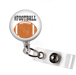 Distressed Football | White Background Badge Reel | NP005 - Badges and Buttons Club