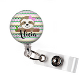 Personalized Sloth | Badge Reel | P005 | Badges and Buttons Club