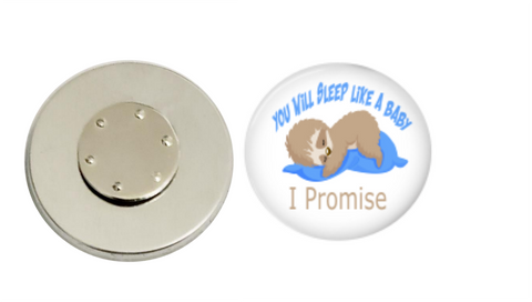 Magnetic Pin Back | You will sleep like a baby | Blue | Anesthesiologist | Badges and Buttons Club