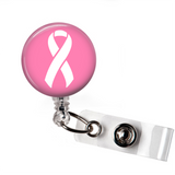 Badge Reel | Breast Cancer Awareness | Pink Background | P019 - Badges and Buttons Club