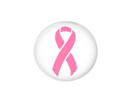 Button | Breast Cancer Awareness | White Background | Badges and Buttons Club