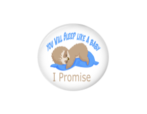 Button | You will sleep like a baby | Blue | Anesthesiologist | Badges and Buttons Club