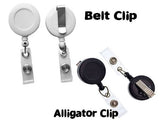 RN Badge Reel Interchangeable | Floral Polka Dots | Badges and Buttons Club