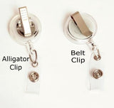 Retractable badge holder | Interchangeable | Personalized Panda | Badges and Buttons Club