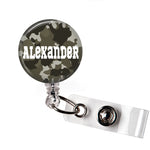 Dark Grey Camo | Badge Reel | P025 | Badges and Buttons Club
