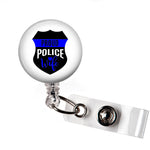 Proud Police Wife Badge Reel | Badges and Buttons Club