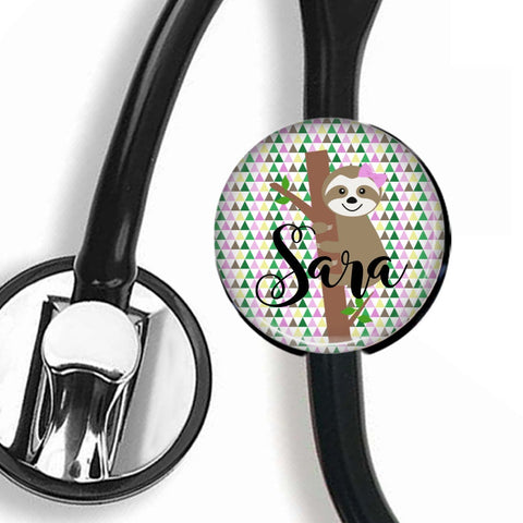 Interchangeable Personalized Stethoscope ID tag, S006 | Badges and Buttons Club