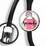 Interchangeable Personalized Stethoscope ID tag, S007 | Badges and Buttons Club
