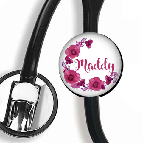 Interchangeable Personalized Stethoscope ID tag, S012 | Badges and Buttons Club