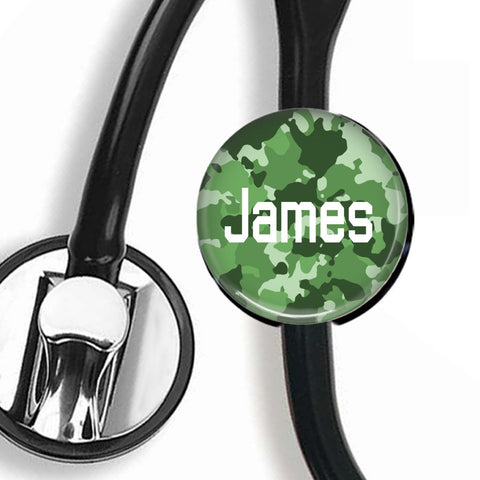 Interchangeable Personalized Stethoscope ID tag,  S015 | Badges and Buttons Club