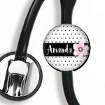 Interchangeable Personalized Stethoscope ID tag, S021 | Badges and Buttons Club