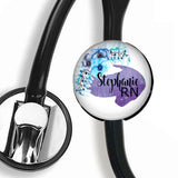 Interchangeable Personalized Stethoscope ID tag, S023 | Badges and Buttons Club
