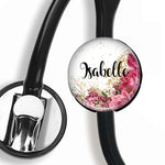 Interchangeable Personalized Stethoscope ID tag, S041 | Badges and Buttons Club