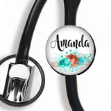 Interchangeable Personalized Stethoscope ID tag, S046 | Badges and Buttons Club