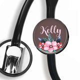 Interchangeable Personalized Stethoscope ID tag, S052 | Badges and Buttons Club