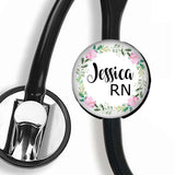 Interchangeable Personalized Stethoscope ID tag, S061 | Badges and Buttons Club