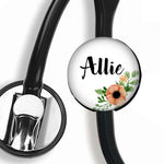 Interchangeable Personalized Stethoscope ID tag, S063 | Badges and Buttons Club