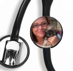 Stethoscope id Tag Add Your Photo, Interchangeable photo id tag | Badges and Buttons Club