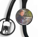 Stethoscope id Tag Add Your Photo, Interchangeable photo id tag | Badges and Buttons Club