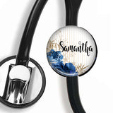 Interchangeable Personalized Stethoscope ID tag, S042 | Badges and Buttons Club