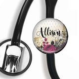 Interchangeable Personalized Stethoscope ID tag, S045 | Badges and Buttons Club