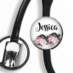 INTERCHANGEABLE PERSONALIZED STETHOSCOPE ID TAG, S048 | Badges and Buttons Club