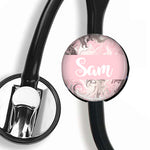 Interchangeable Personalized Stethoscope ID tag, S053 | Badges and Buttons Club