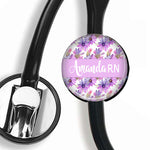 Interchangeable Personalized Stethoscope ID tag, S059 | Badges and Buttons Club