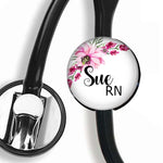 Interchangeable Personalized Stethoscope ID tag, S060 | Badges and Buttons Club