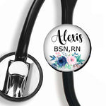 Interchangeable Personalized Stethoscope ID tag, S062 | Badges and Buttons Club