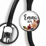 INTERCHANGEABLE PERSONALIZED STETHOSCOPE ID TAG,S067 | Badges and Buttons Club
