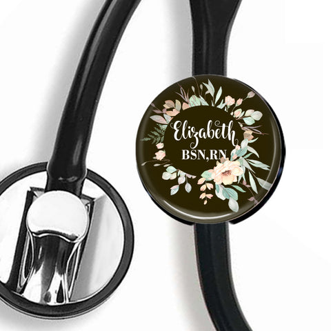 Interchangeable Personalized Stethoscope ID tag, S070 | Badges and Buttons Club