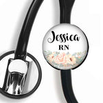 Interchangeable Personalized Stethoscope ID tag, S073 | Badges and Buttons Club