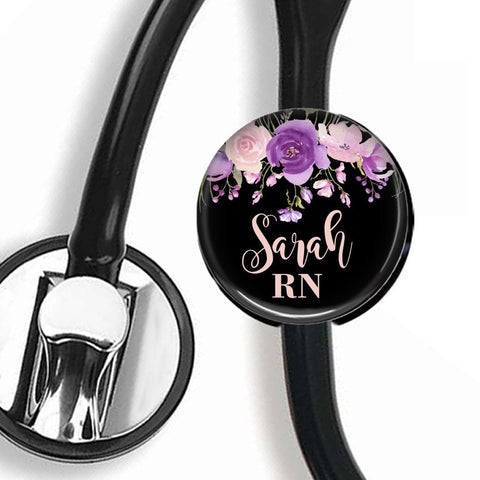 Interchangeable Personalized Stethoscope ID tag, S072 | Badges and Buttons Club