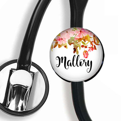 Interchangeable Personalized Stethoscope ID tag, S075 | Badges and Buttons Club